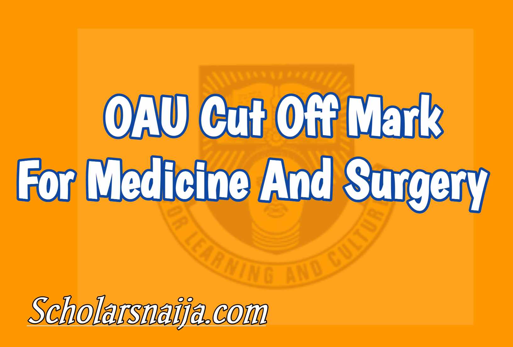 OAU Cut Off Mark For Medicine and Surgery 2024